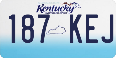 KY license plate 187KEJ