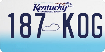 KY license plate 187KOG