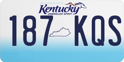 KY license plate 187KQS