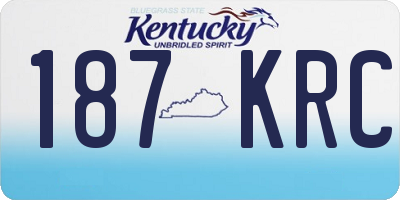 KY license plate 187KRC