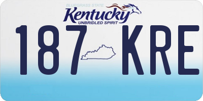 KY license plate 187KRE