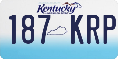 KY license plate 187KRP