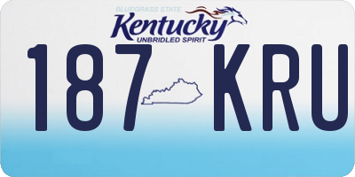 KY license plate 187KRU