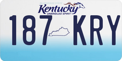 KY license plate 187KRY