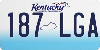 KY license plate 187LGA