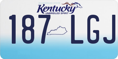 KY license plate 187LGJ