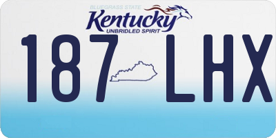 KY license plate 187LHX