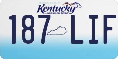 KY license plate 187LIF