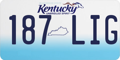 KY license plate 187LIG