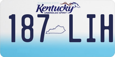KY license plate 187LIH