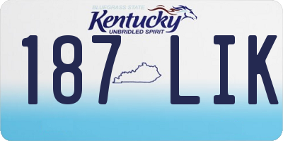 KY license plate 187LIK