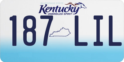 KY license plate 187LIL