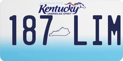 KY license plate 187LIM