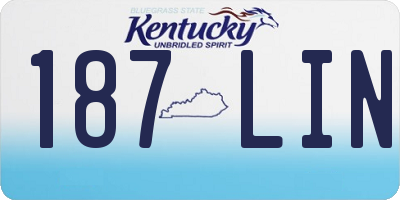 KY license plate 187LIN
