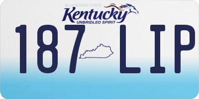 KY license plate 187LIP