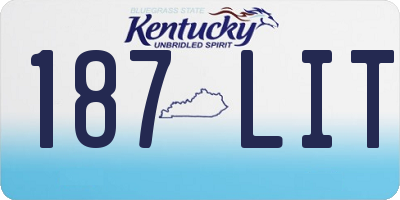 KY license plate 187LIT