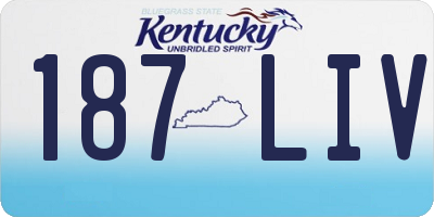 KY license plate 187LIV