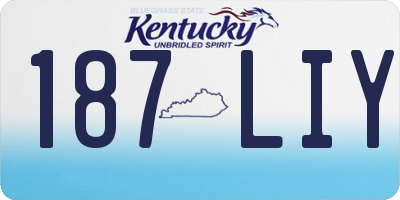 KY license plate 187LIY