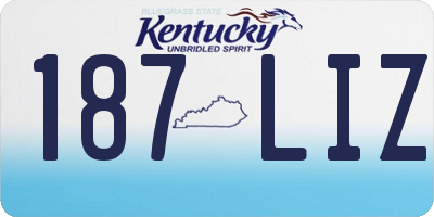 KY license plate 187LIZ