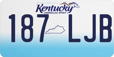 KY license plate 187LJB
