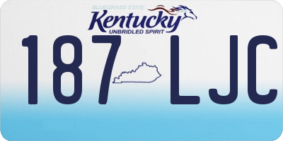 KY license plate 187LJC