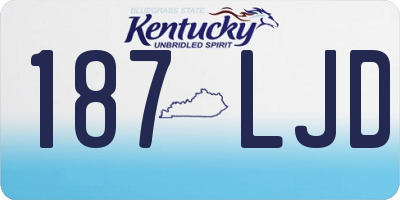 KY license plate 187LJD