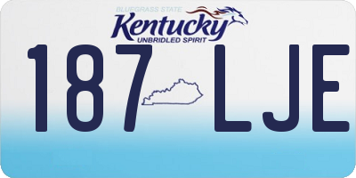 KY license plate 187LJE