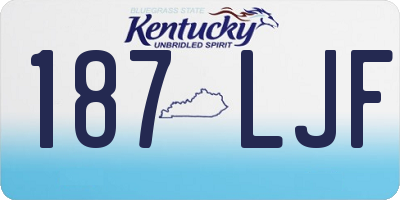 KY license plate 187LJF