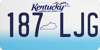 KY license plate 187LJG