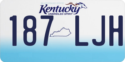 KY license plate 187LJH
