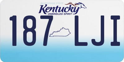 KY license plate 187LJI