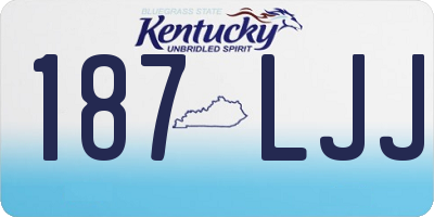 KY license plate 187LJJ