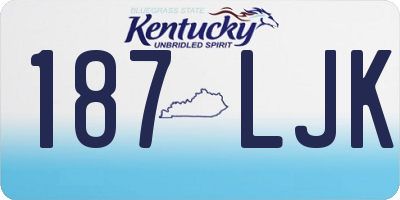 KY license plate 187LJK