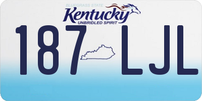KY license plate 187LJL