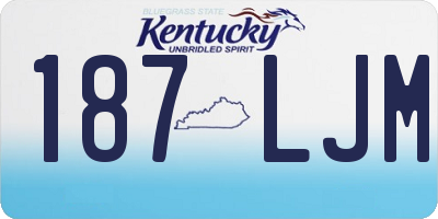 KY license plate 187LJM