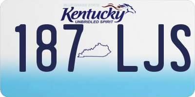 KY license plate 187LJS