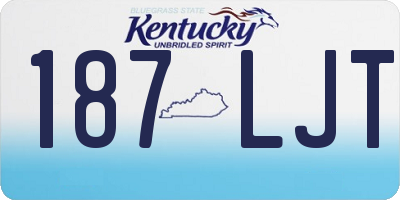 KY license plate 187LJT
