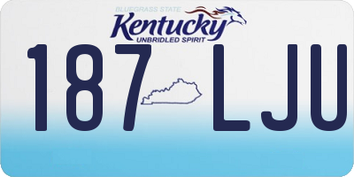 KY license plate 187LJU