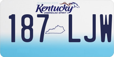 KY license plate 187LJW