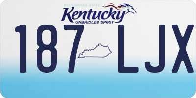 KY license plate 187LJX