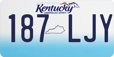 KY license plate 187LJY