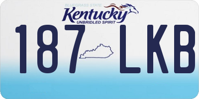 KY license plate 187LKB