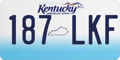KY license plate 187LKF