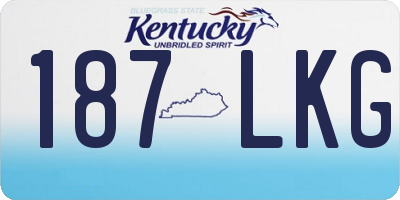 KY license plate 187LKG