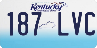 KY license plate 187LVC