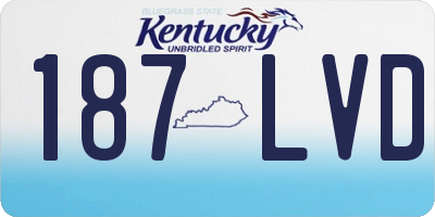 KY license plate 187LVD