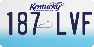 KY license plate 187LVF