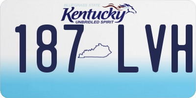 KY license plate 187LVH