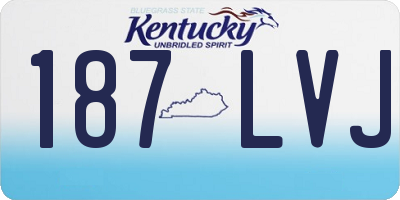 KY license plate 187LVJ