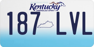 KY license plate 187LVL